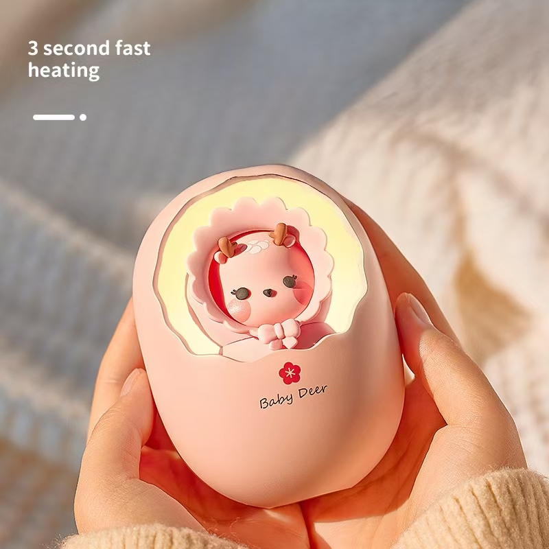 Újratölthető kézmelegítő power bankkal, három az egyben éjszakai lámpával, újrafelhasználható kézmelegítő Type-C USB/6000mAh/8 óra meleg