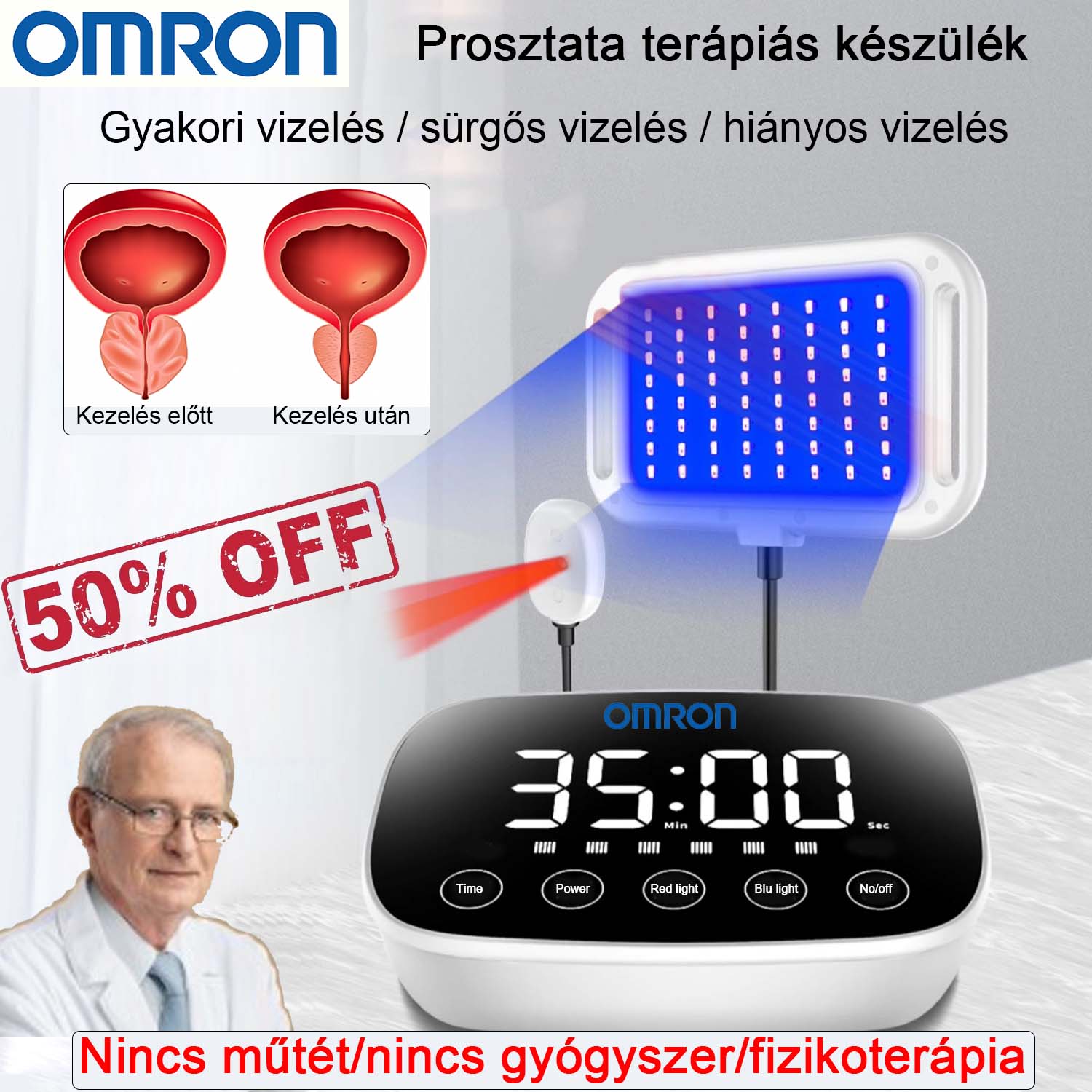 Omron prosztata kezelő készülék (hatékony javulás 15 napon belül)