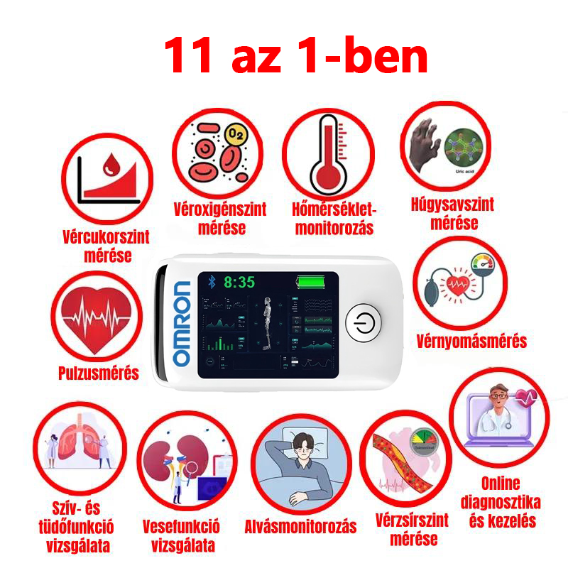 【11 az 1-ben】Nem invazív vércukorszintmérő