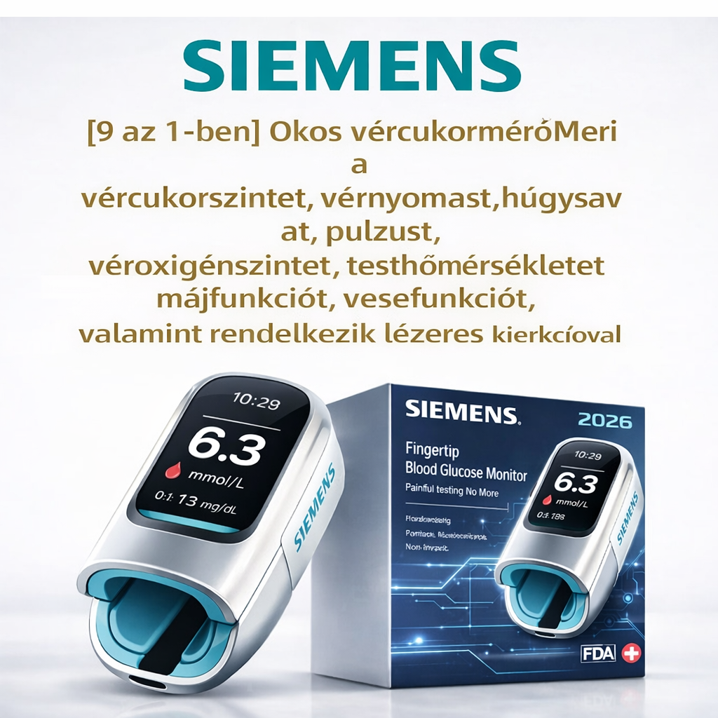 Siemens™ új, nem invazív, intelligens vércukormérő 💉 Fájdalommentes vércukorszintmérés 3 másodperc alatt 🔥