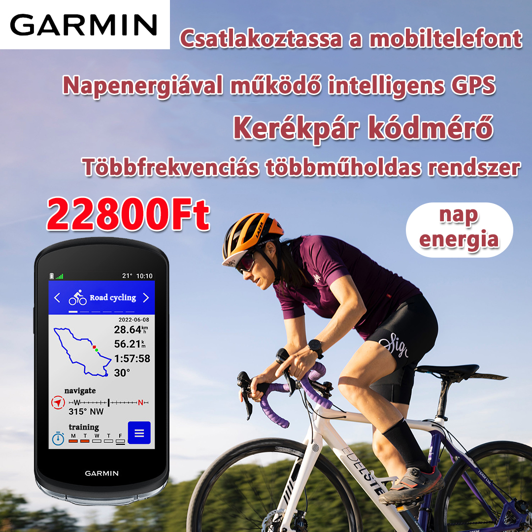 Garmin Edge 1040 sorozatú Smart Solar GPS professzionális kerékpáros számítógép