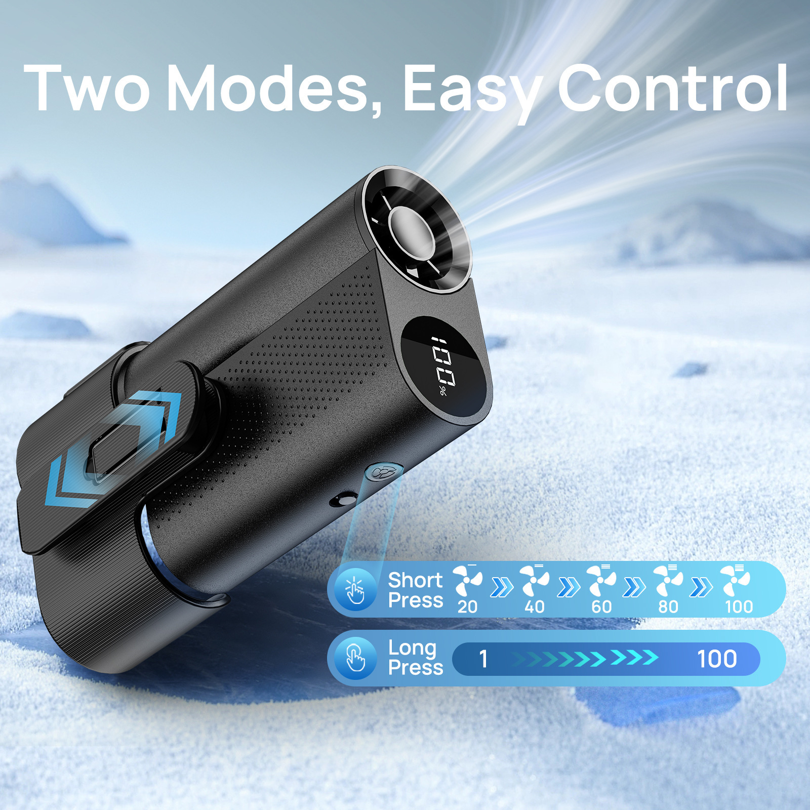 [Korlátozott ideig 50% kedvezmény] Derékra akasztható ventilátor kültéri USB kis ventilátor nagysebességű szél mini derékra akasztható 100 sebességes kis ventilátor