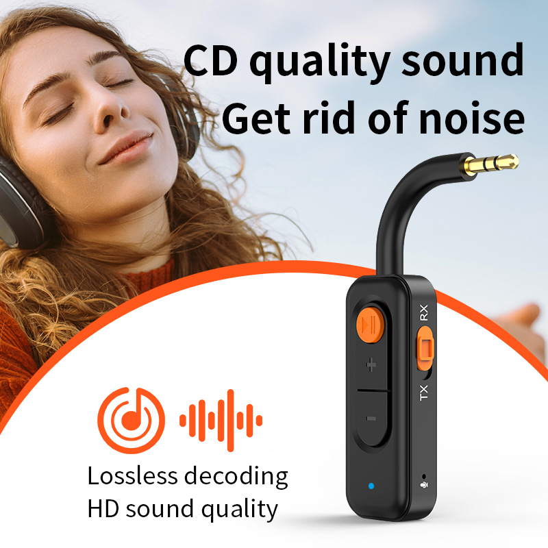 Autós audio bluetooth adapter 5.4 autós kiváló minőségű audio aux bluetooth vevő adó