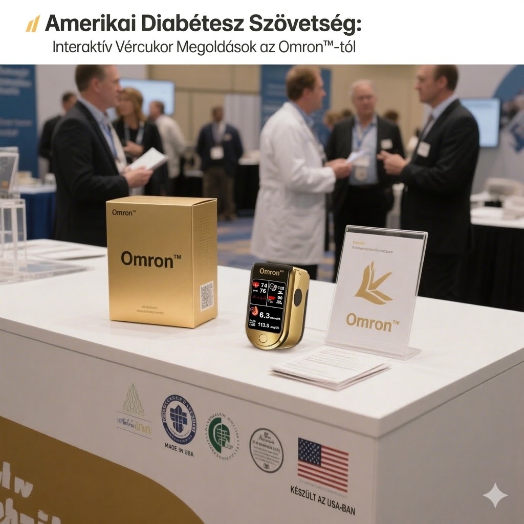 🩸 Az Amerikai Egészségügyi Szövetség által támogatott termék | OMRON™ professzionális vércukor- és életjel-monitor – fájdalommentes, gyors, pontos, FDA által tanúsított