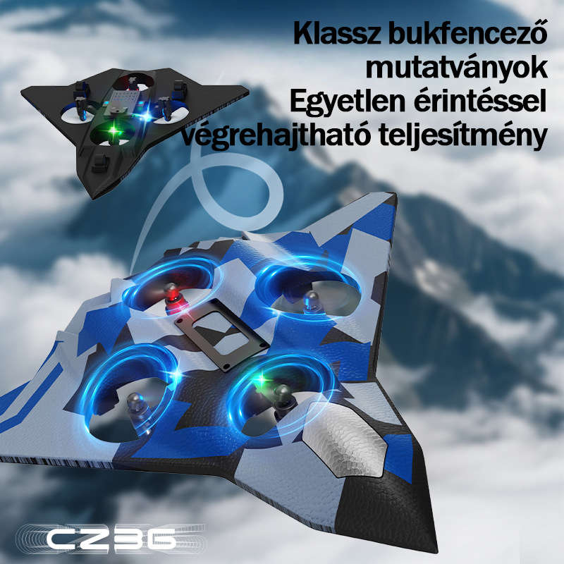 CZ36 habszivacs távirányítós repülőgép kaszkadőr surround vitorlázó kézi dobású gyermek elektromos vadászrepülőgép modelljáték