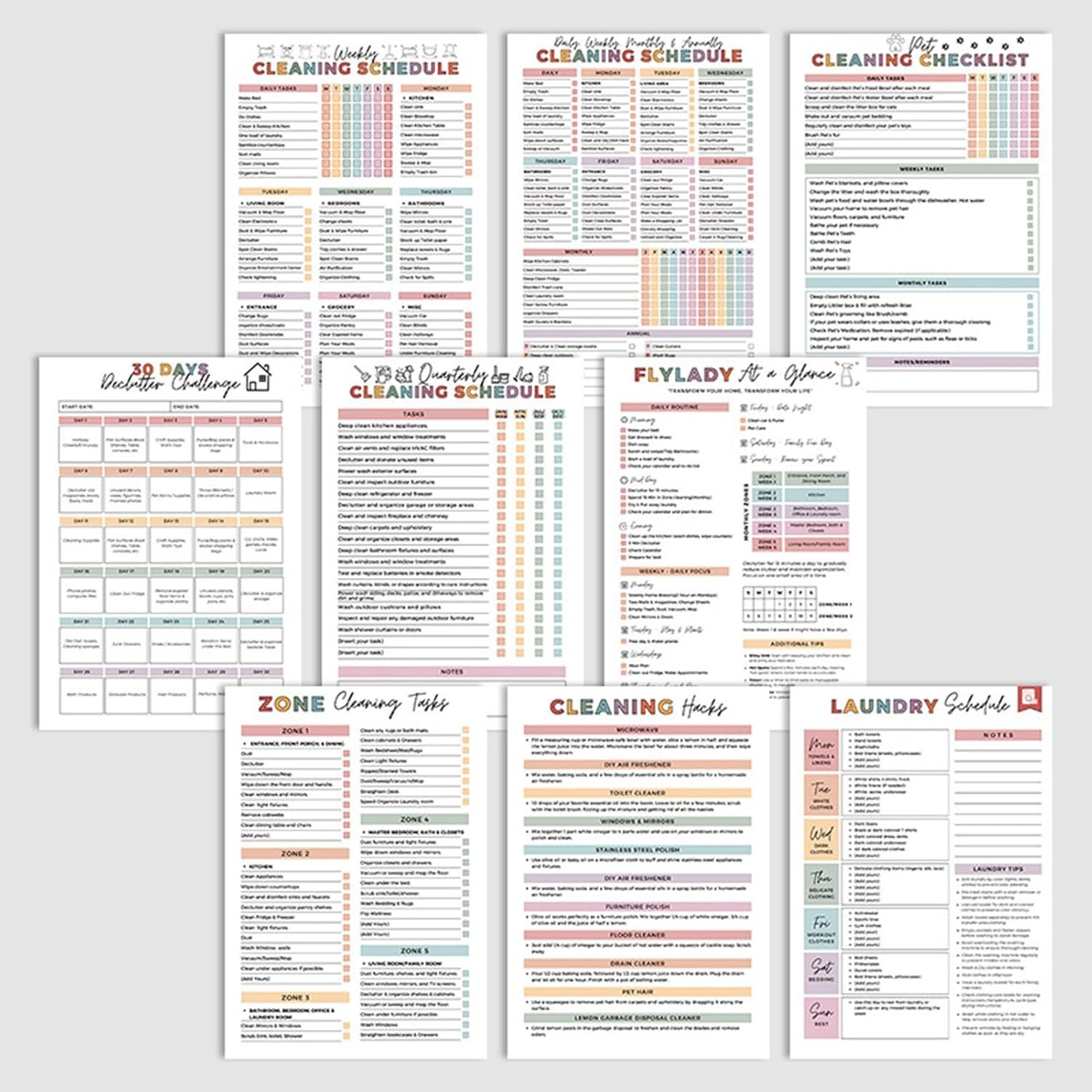 🔥🔥ADHD Cleaning & Organizing Toolkit - Chore Planner✔