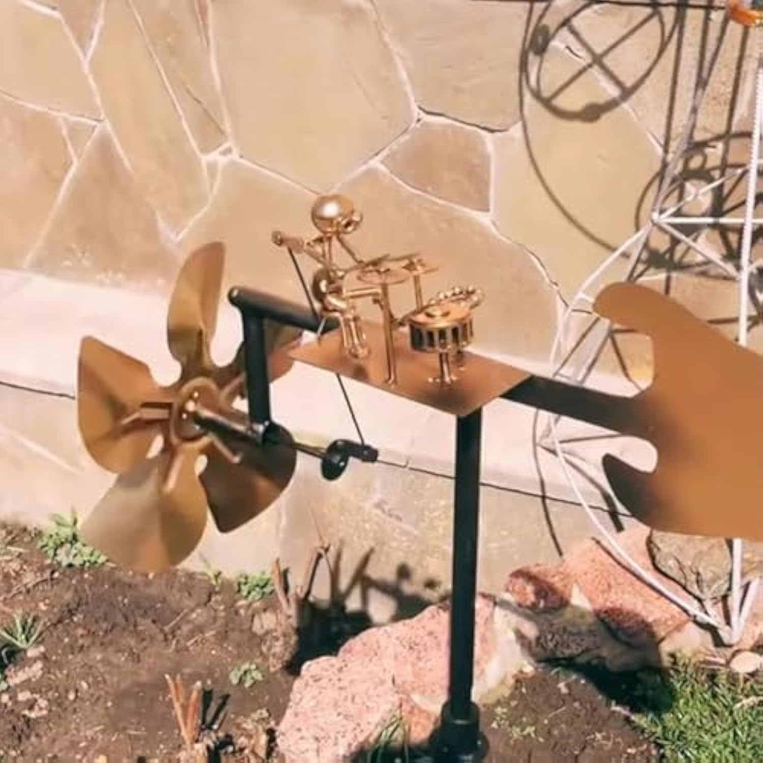 🥁Handmade Metal Drummer Windmill