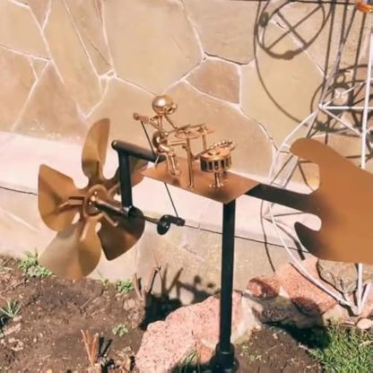🥁Handmade Metal Drummer Windmill