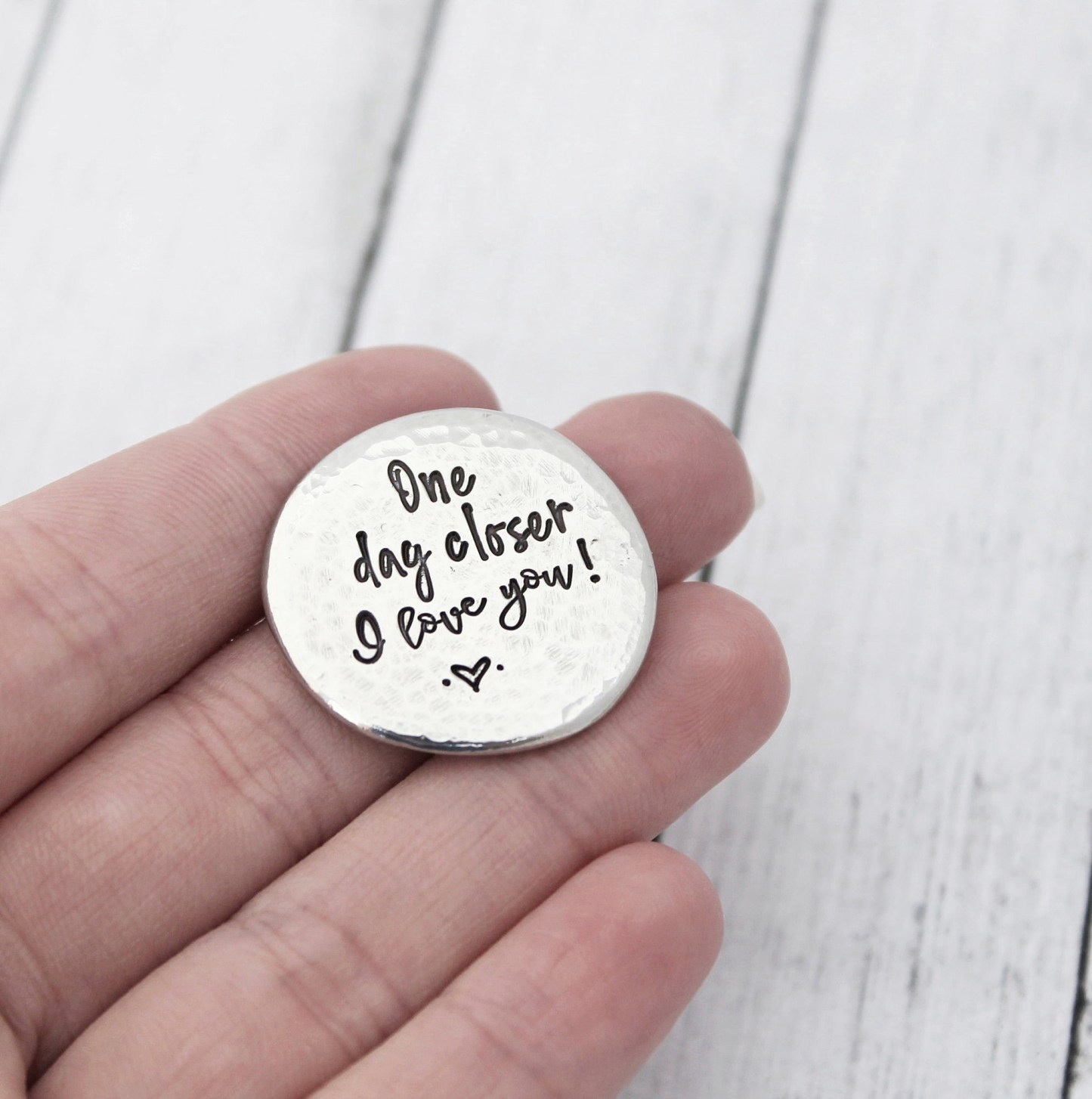 Heart Feeling Pewter Pocket Tokens