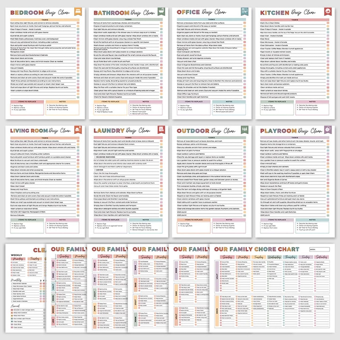 🔥🔥ADHD Cleaning & Organizing Toolkit - Chore Planner✔