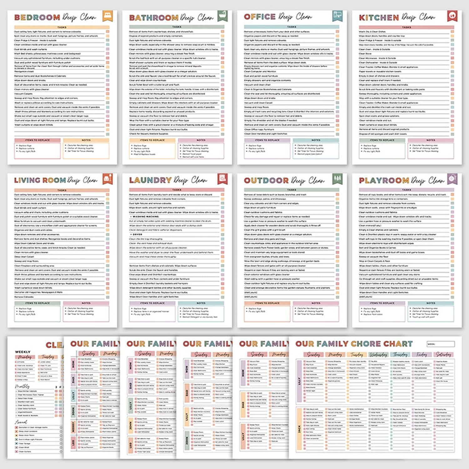 🔥🔥ADHD Cleaning & Organizing Toolkit - Chore Planner✔