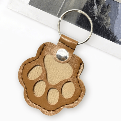 🐾Pet Paw Shaped Leather Keychain - Keep Them By Your Side✨