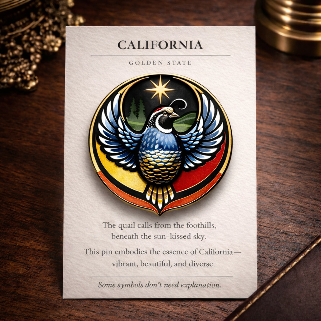 California Quail Pin