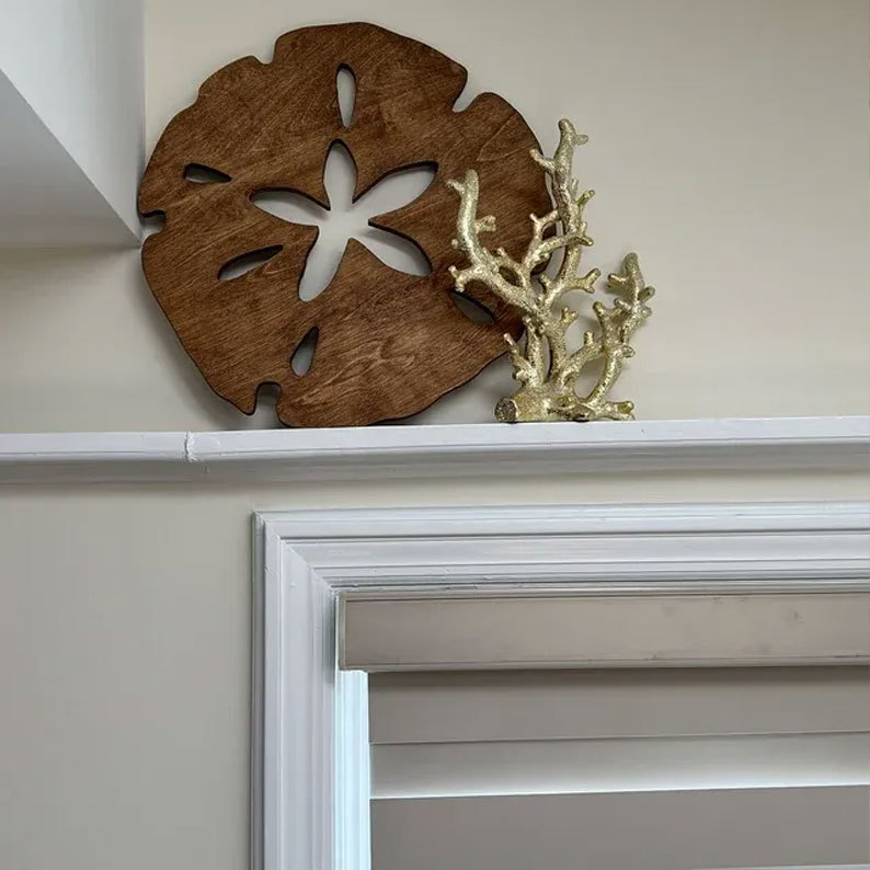 Wooden Sand Dollar Wall Decor