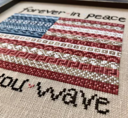 🎆Patriotic American Flag Cross Stitch Kit