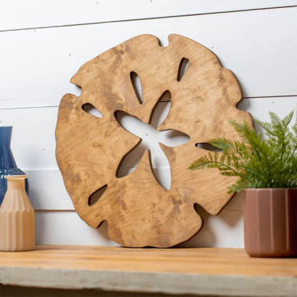 Wooden Sand Dollar Wall Decor