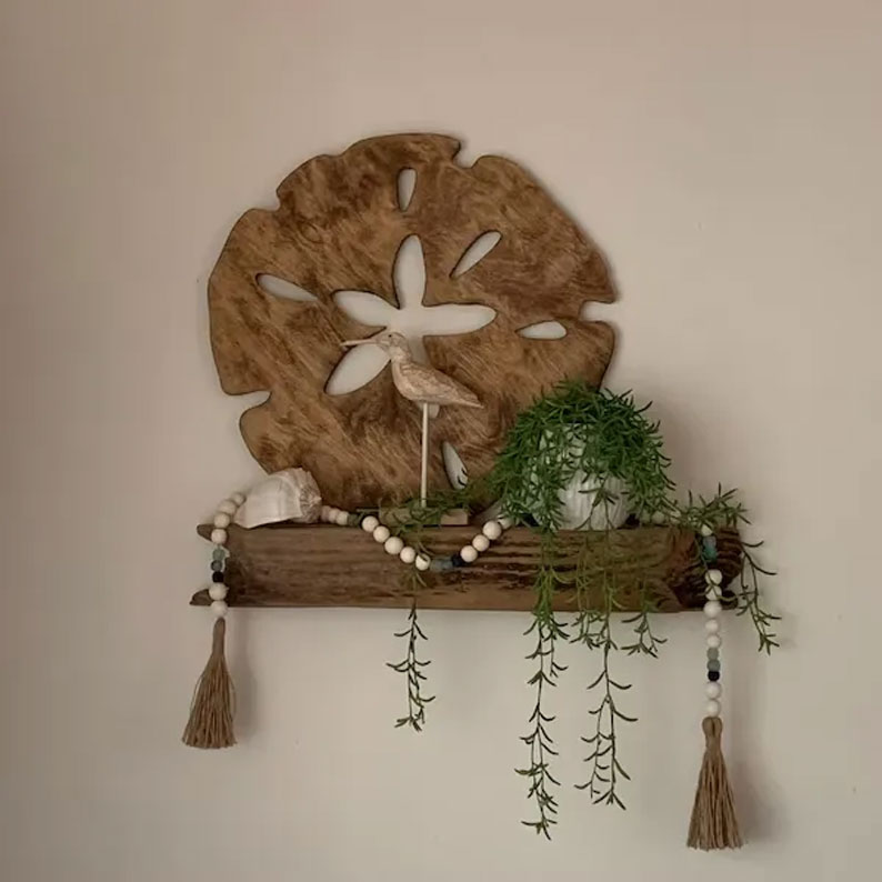 Wooden Sand Dollar Wall Decor