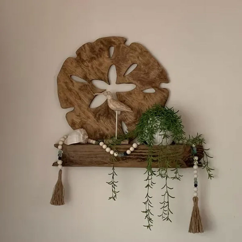 Wooden Sand Dollar Wall Decor