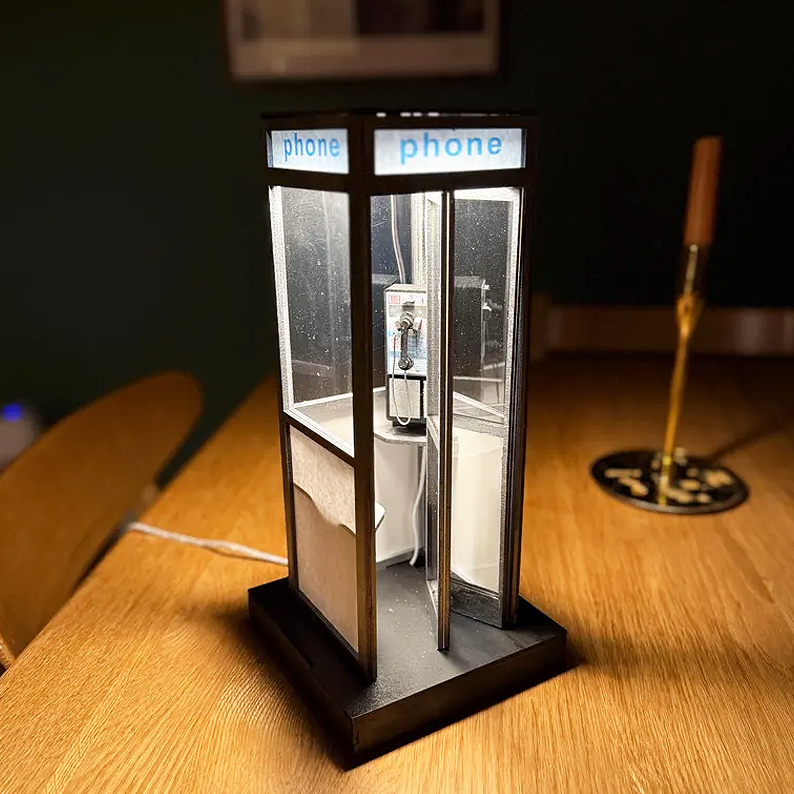 ☎️Retro Vintage Tall PhoneBooth Lamp