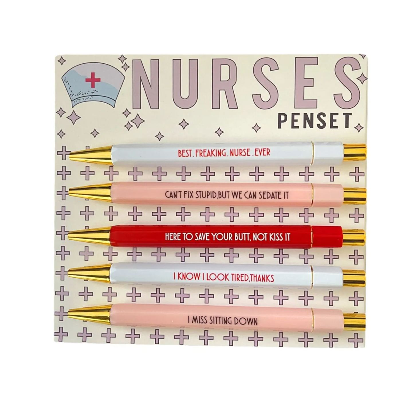 Funny Nurses Pens Set (set of 5)