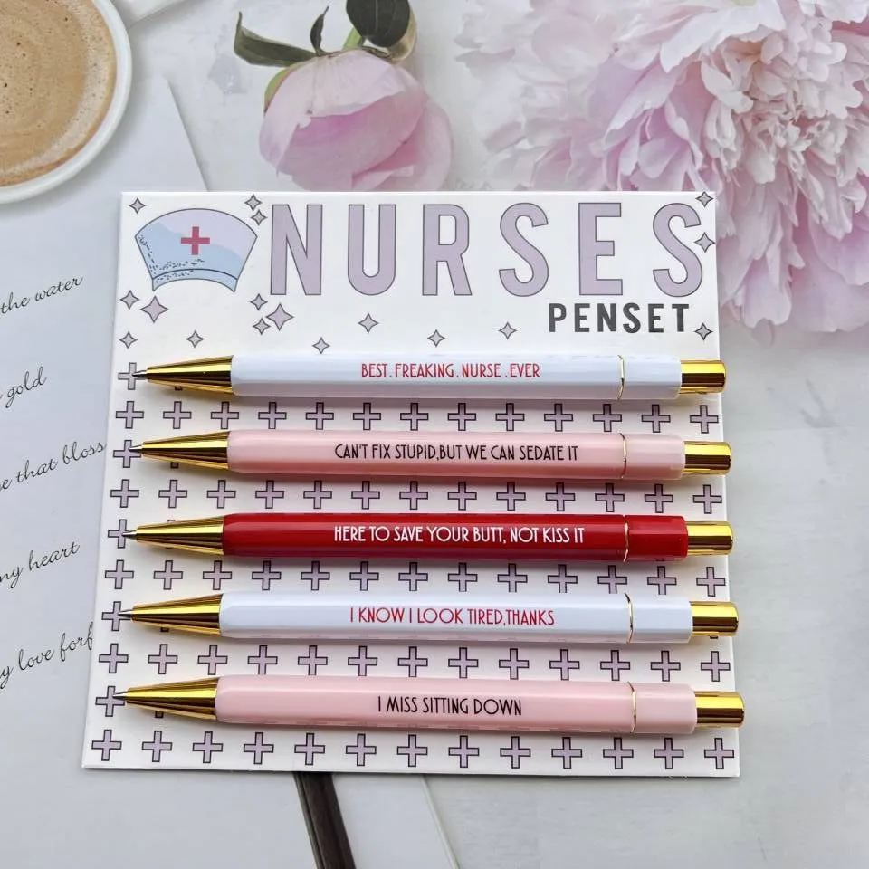 Funny Nurses Pens Set (set of 5)