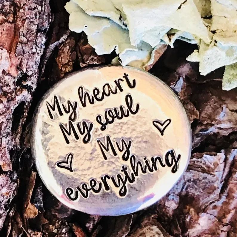 Heart Feeling Pewter Pocket Tokens