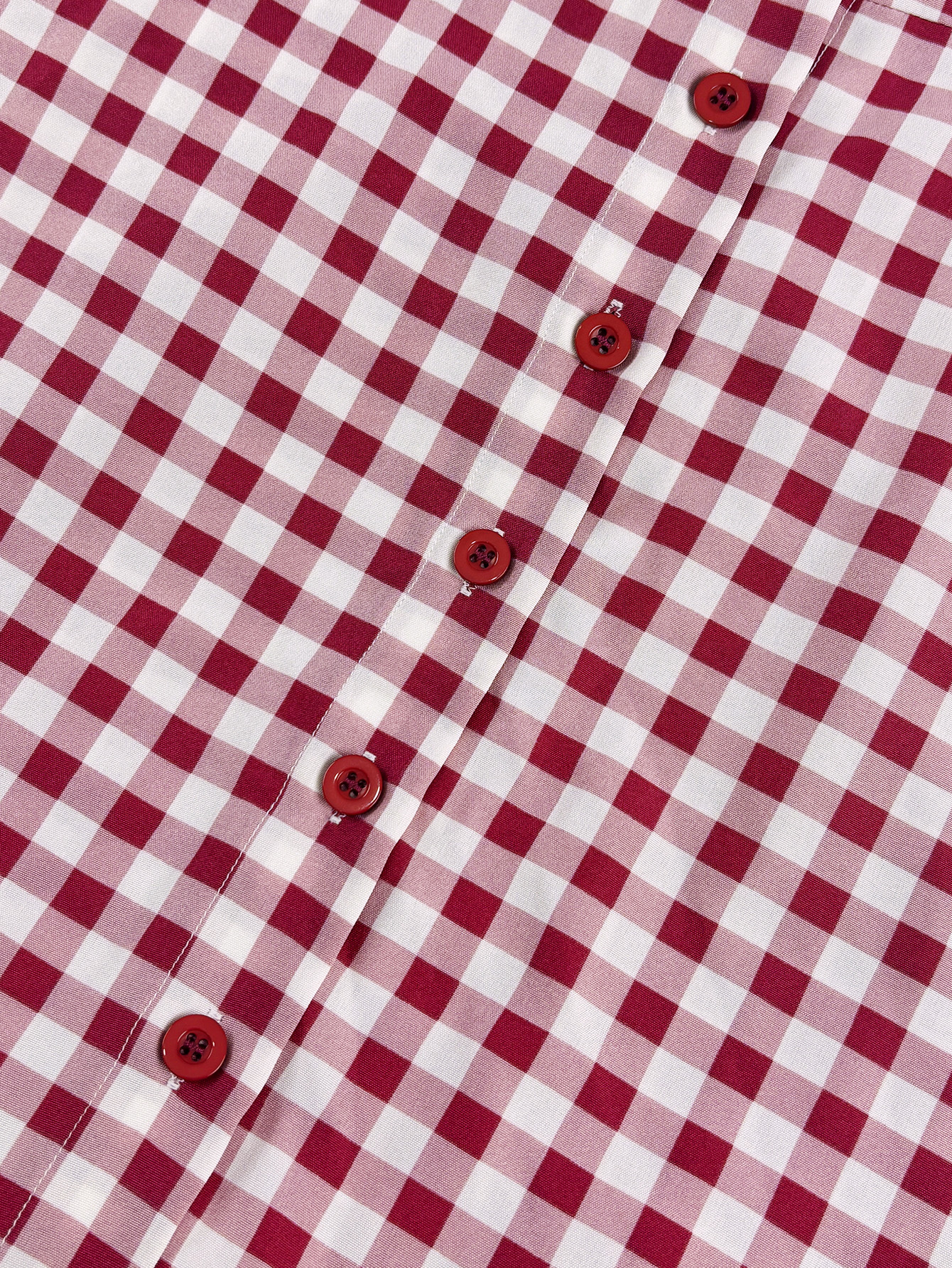 Women's Casual Plaid Strap Dress With Ruffle Hem & Single-Breasted