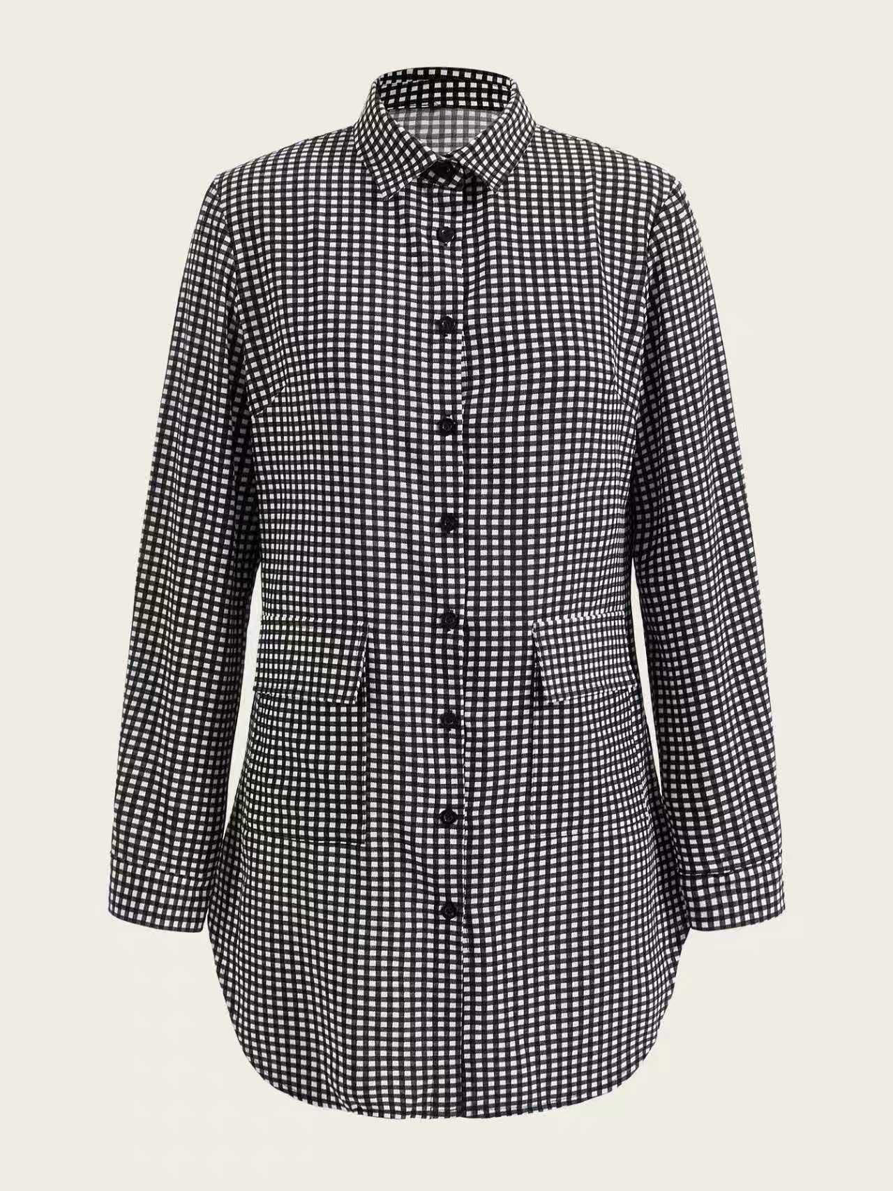  XH498 Women's Plaid Shirt,Long Sleeve Tops Fall Cloth For Women