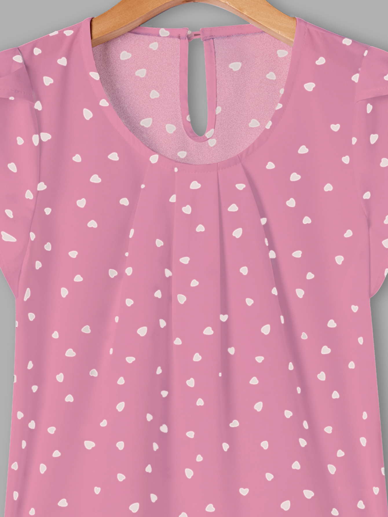 Holidaya Floral Print Pleated Cap Sleeve Top
