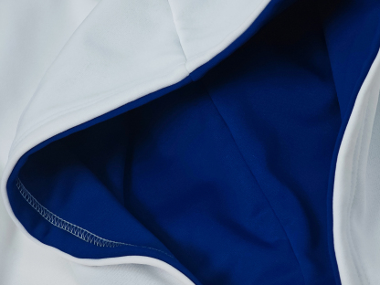 lgy42 Women's white hoodie and blue pants fashion suit Cardigan(Can be customized printing)