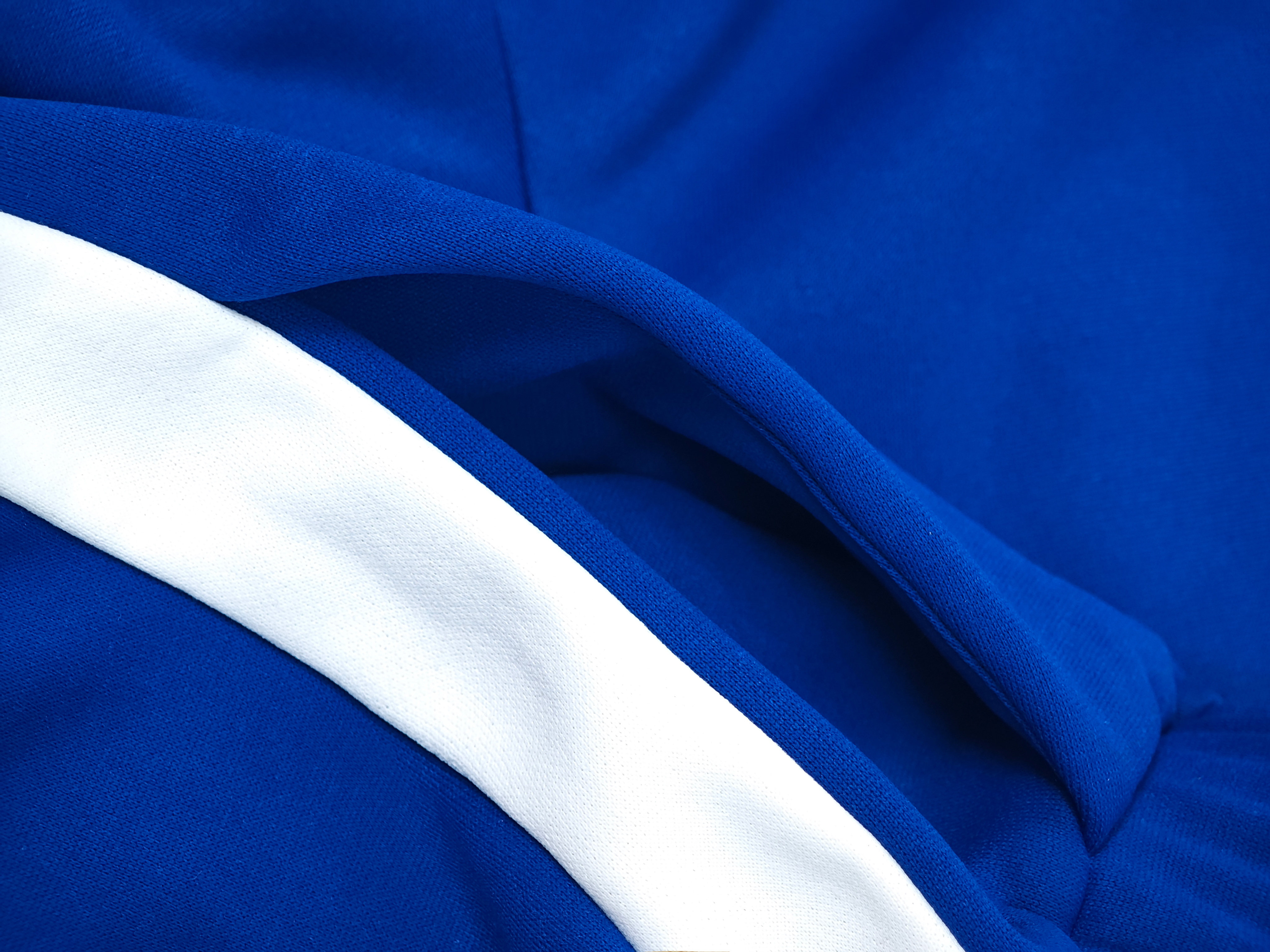 lgy42 Women's white hoodie and blue pants fashion suit Cardigan(Can be customized printing)