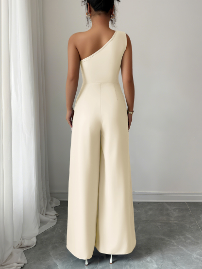 XD705 Women's Summer Elegant Solid Color Tie-Waist Romper