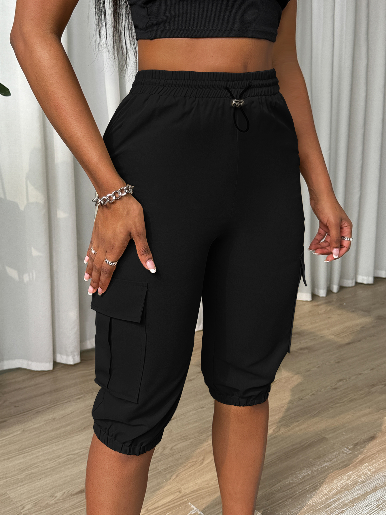 Ladies' Solid Color Simple Daily Casual Pants