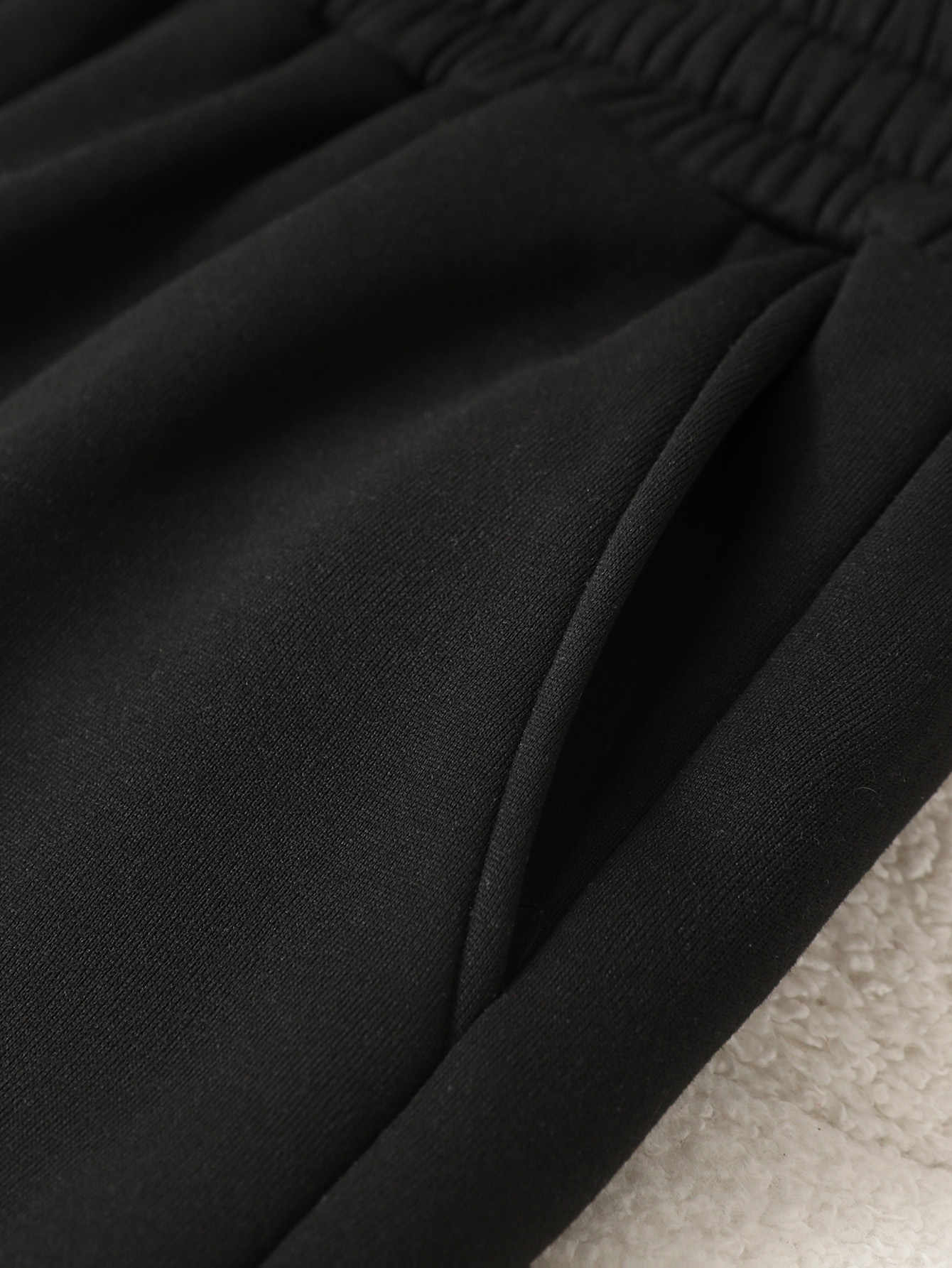 OA035 Women's V-neck drawstring hooded sweatshirt and pants set