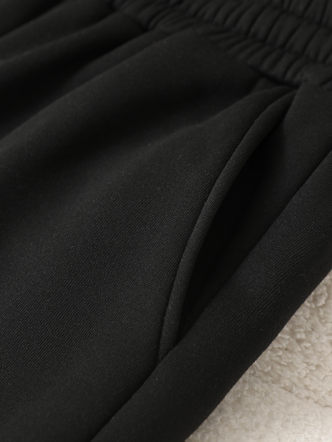 OA035 Women's V-neck drawstring hooded sweatshirt and pants set