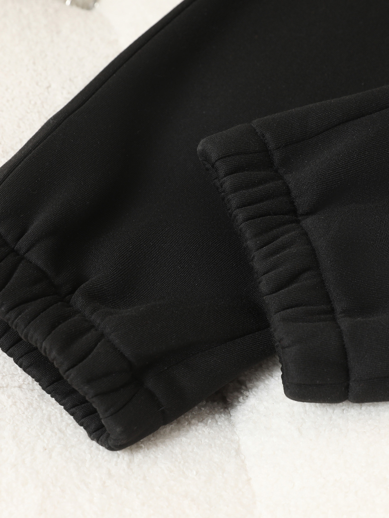 OA035 Women's V-neck drawstring hooded sweatshirt and pants set