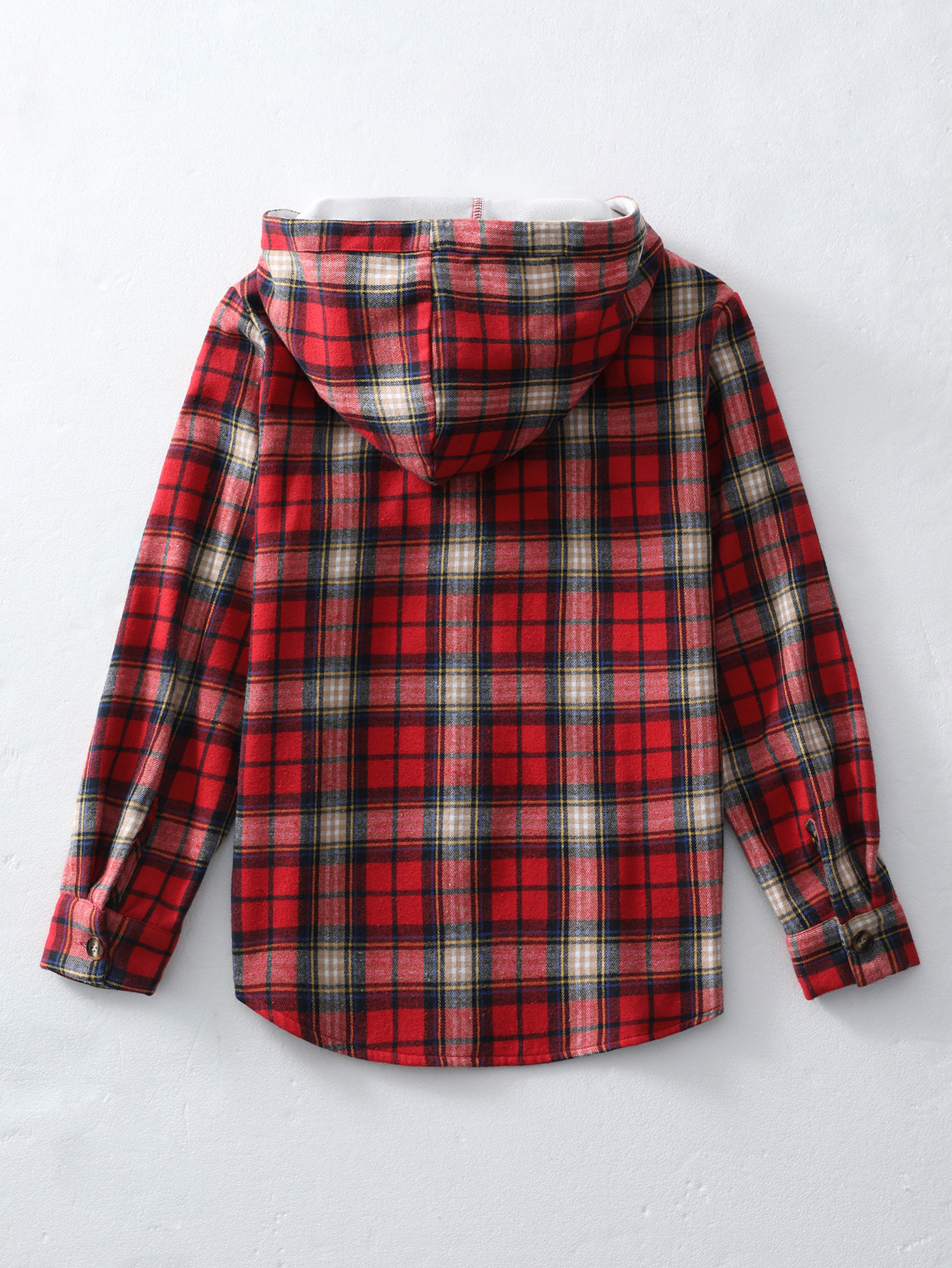 YJ087 Women's checkered hooded coat, versatile for autumn and winter
