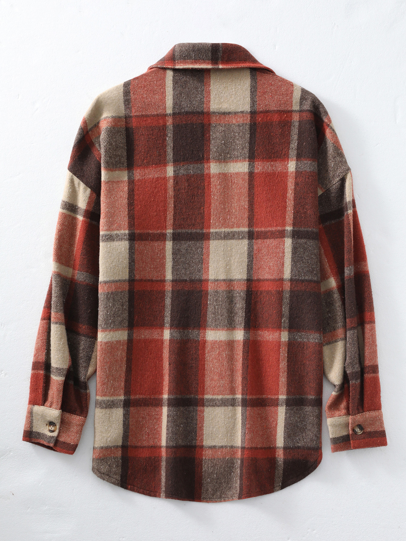 YJ098 Women's checkered collar shirt fashionable casual and versatile