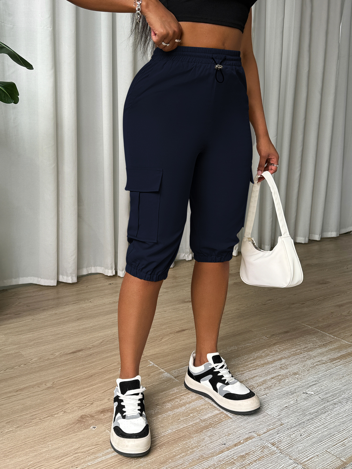 Ladies' Solid Color Simple Daily Casual Pants