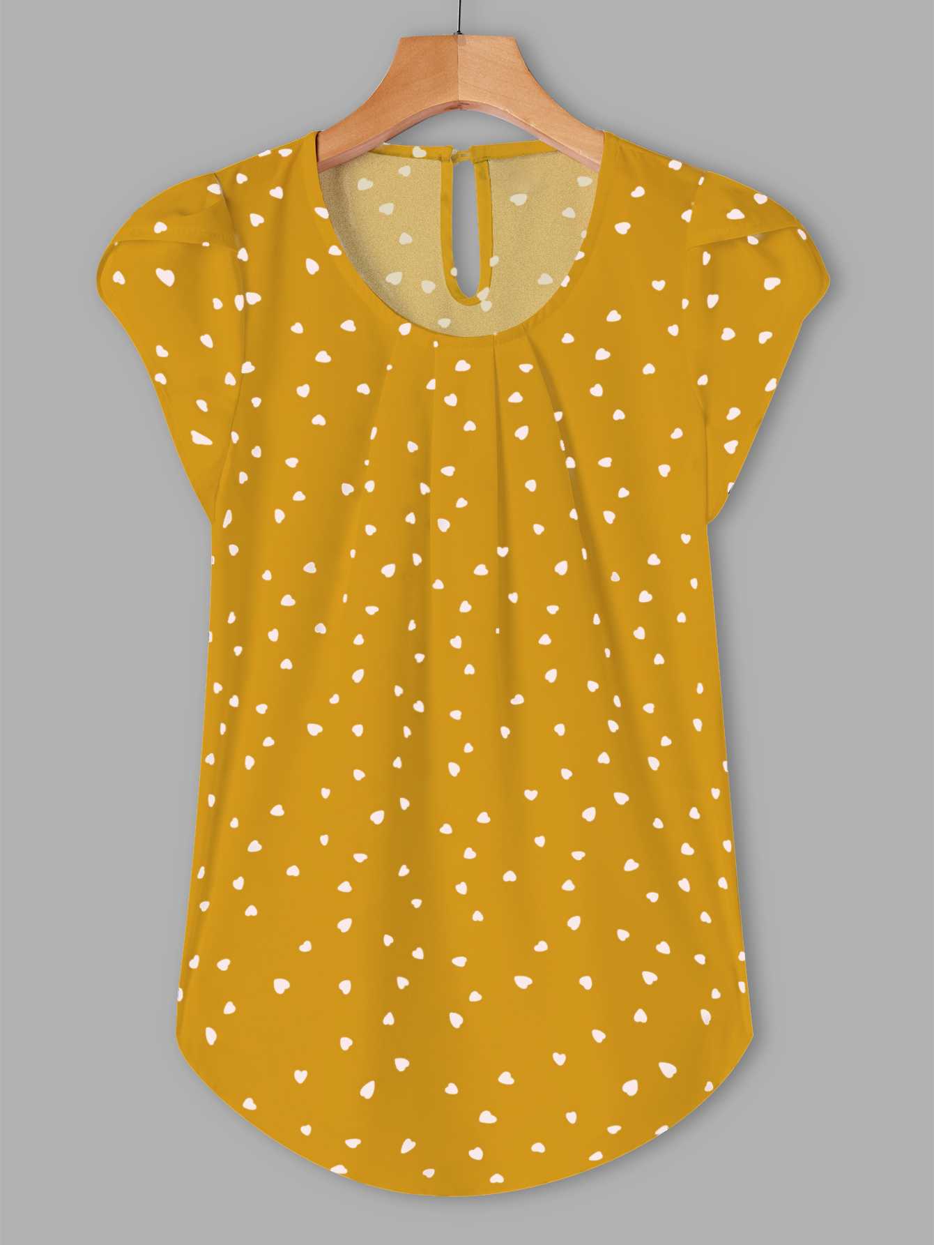 Holidaya Floral Print Pleated Cap Sleeve Top