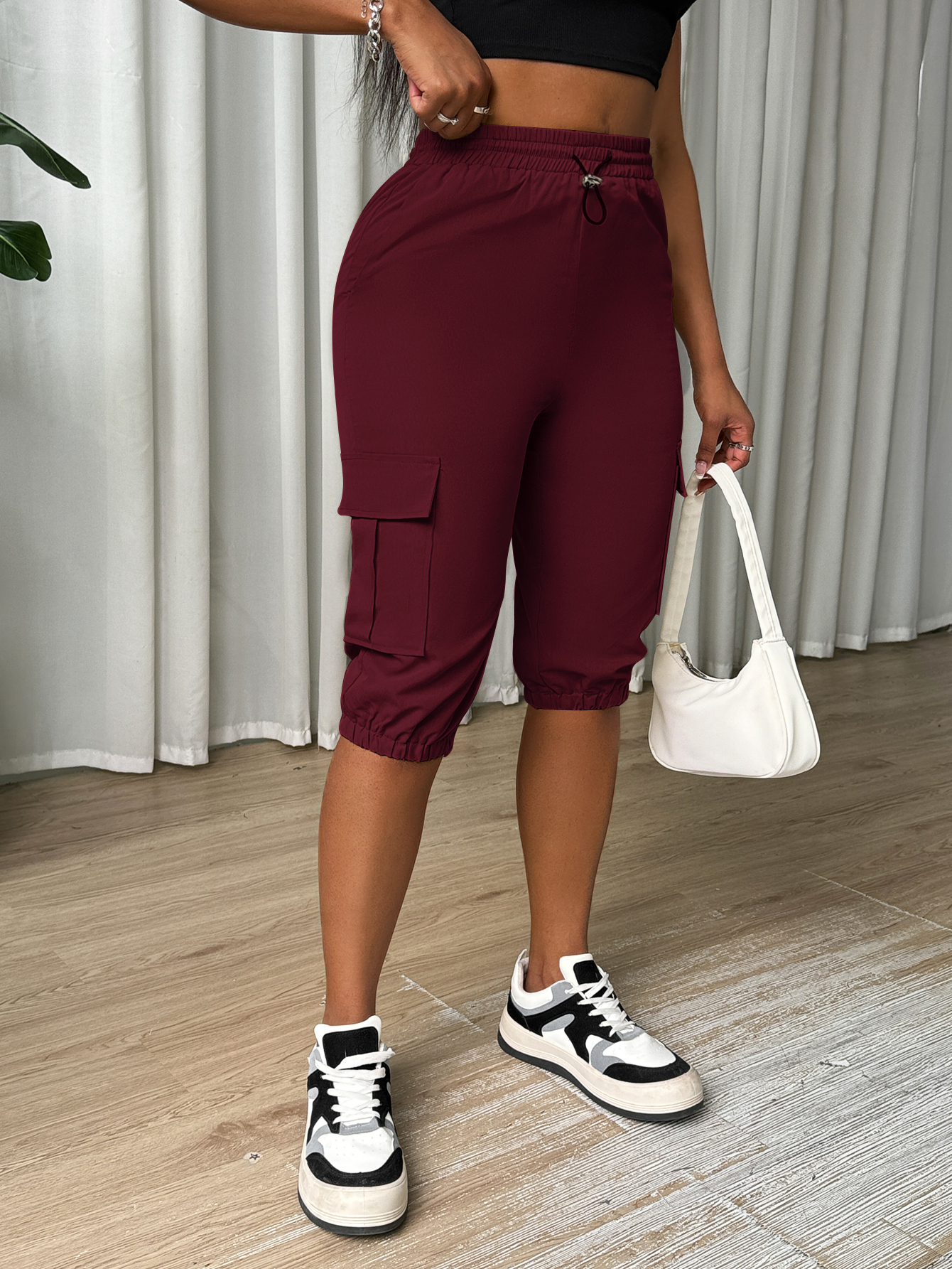 Ladies' Solid Color Simple Daily Casual Pants