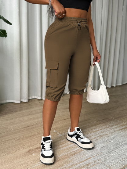 Ladies' Solid Color Simple Daily Casual Pants