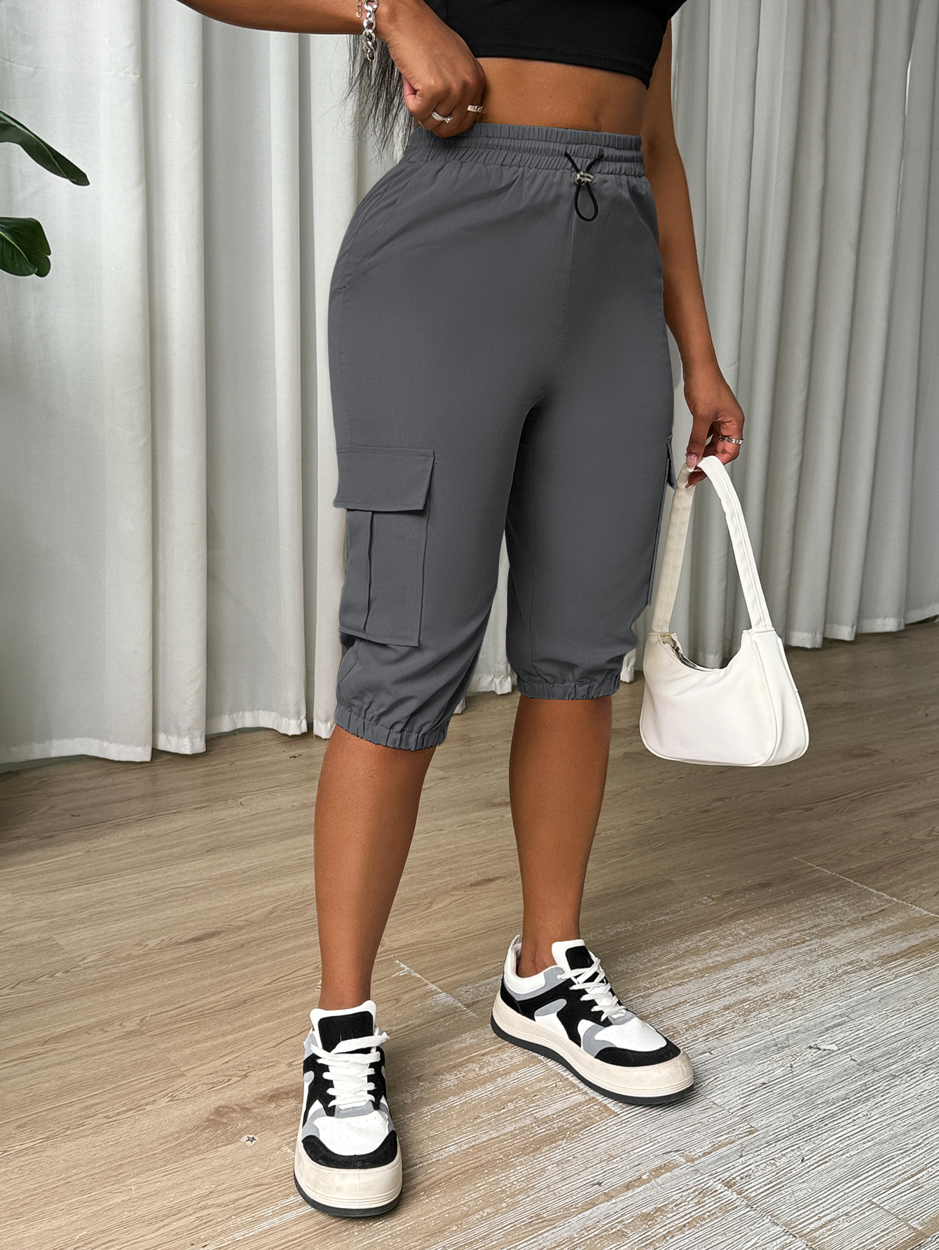 Ladies' Solid Color Simple Daily Casual Pants