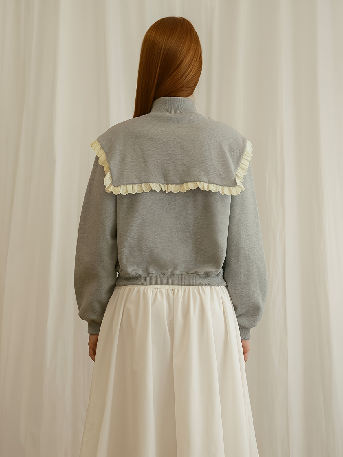 lgy167 Women's Casual Fashion Lace Cape Hoodie