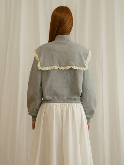 lgy167 Women's Casual Fashion Lace Cape Hoodie