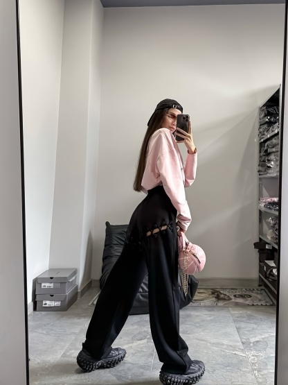 lgy195 Women's Trendy Best-Selling Wrap Casual Sports Pants