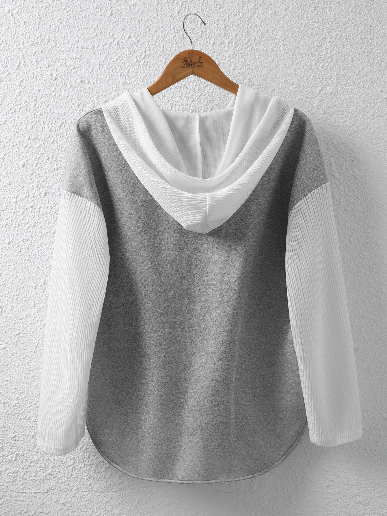 Chaqueta de otoño para mujer, casual, con capucha, holgada, de manga larga, con botones