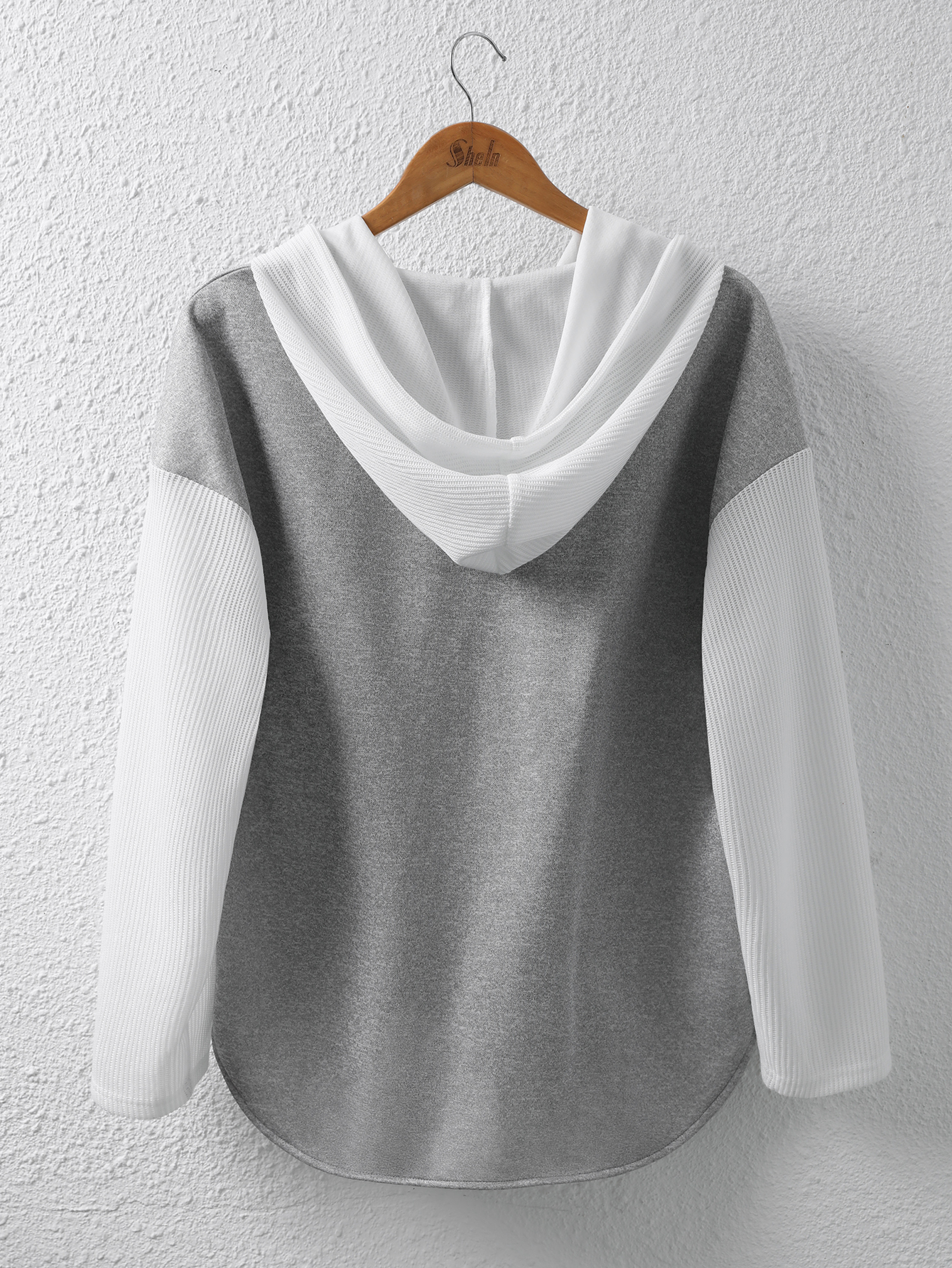 Chaqueta de otoño para mujer, casual, con capucha, holgada, de manga larga, con botones