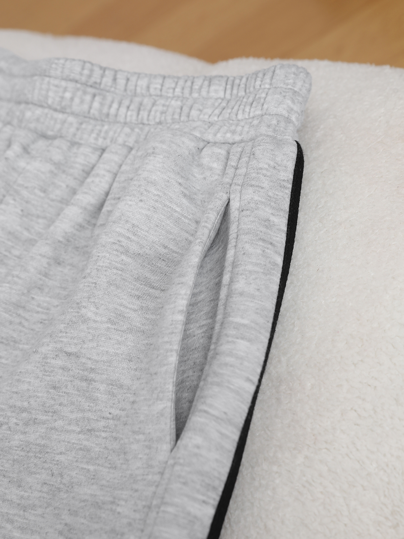 lgy45 Women's round neck sweatshirt casual sports pants ribbon decoration set