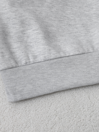 lgy45 Women's round neck sweatshirt casual sports pants ribbon decoration set